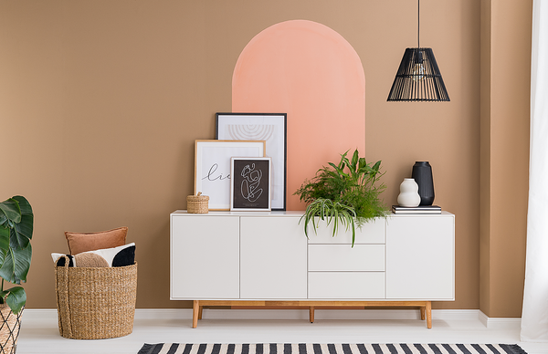 Pendelleuchte Apulien I - Rattan / Eisen - 1-flammig