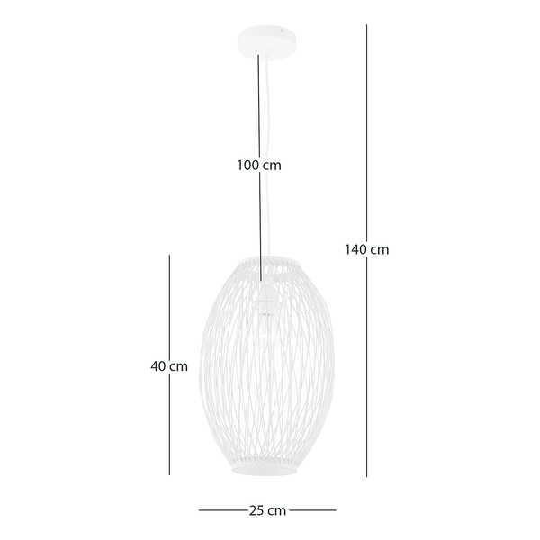 Pendelleuchte Amaroo - Eisen - 1-flammig