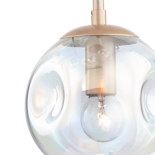 Pendelleuchte Arta II - Glas / Eisen - 5-flammig - Durchscheinend