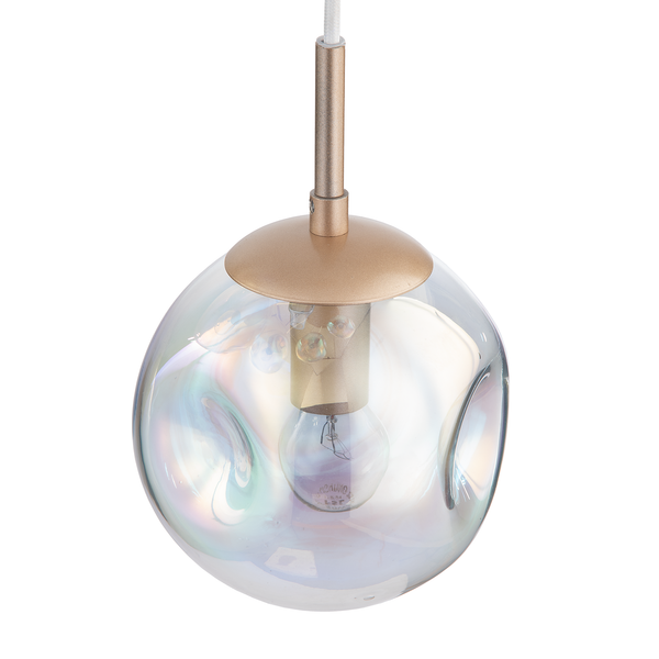 Pendelleuchte Arta II - Glas / Eisen - 5-flammig - Durchscheinend