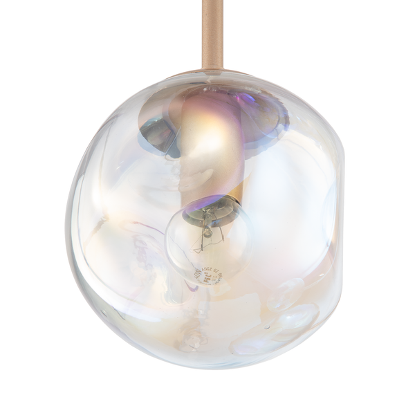 Pendelleuchte Arta II - Glas / Eisen - 5-flammig - Durchscheinend