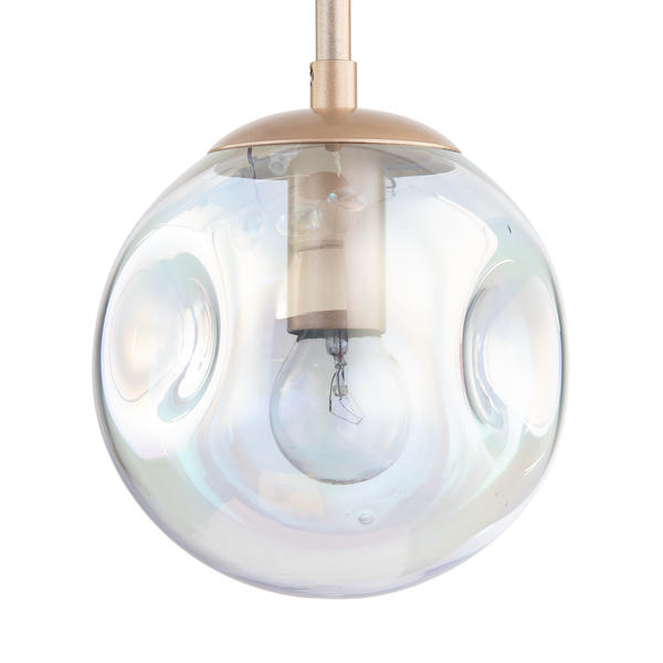 Pendelleuchte Arta II - Glas / Eisen - 5-flammig - Durchscheinend