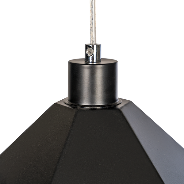 Pendelleuchte Armour - Eisen - 1-flammig - Schwarz