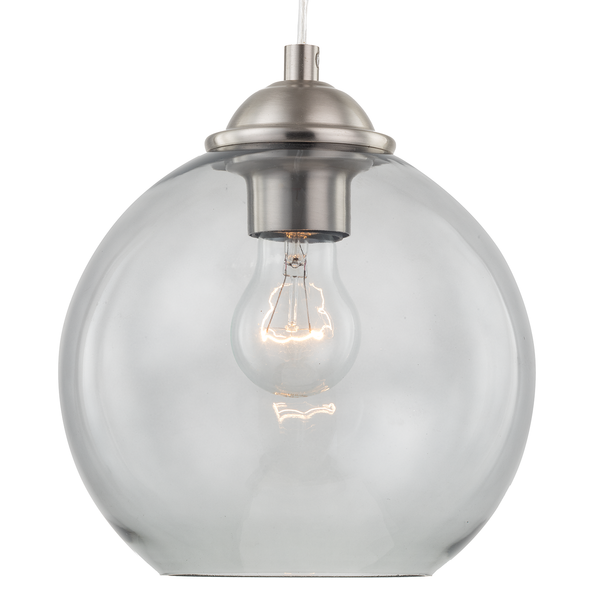 Pendelleuchte Arveda - Glas / Eisen - 1-flammig - Grau