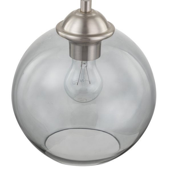 Pendelleuchte Arveda - Glas / Eisen - 1-flammig - Grau
