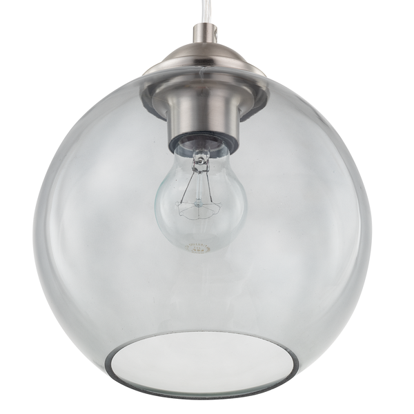 Pendelleuchte Arveda - Glas / Eisen - 1-flammig - Grau