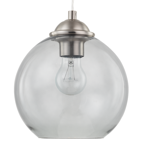 Pendelleuchte Arveda - Glas / Eisen - 1-flammig - Grau