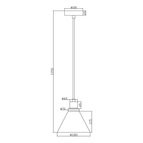 Pendelleuchte Ardez - Klarglas / Eisen - 1-flammig