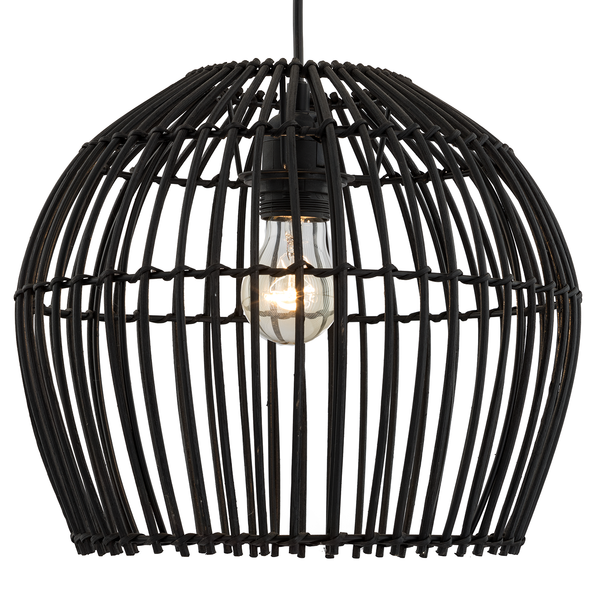Pendelleuchte Apulien II - Rattan / Eisen - 1-flammig