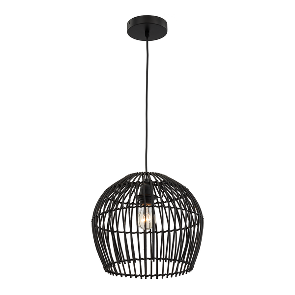 Pendelleuchte Apulien II - Rattan / Eisen - 1-flammig