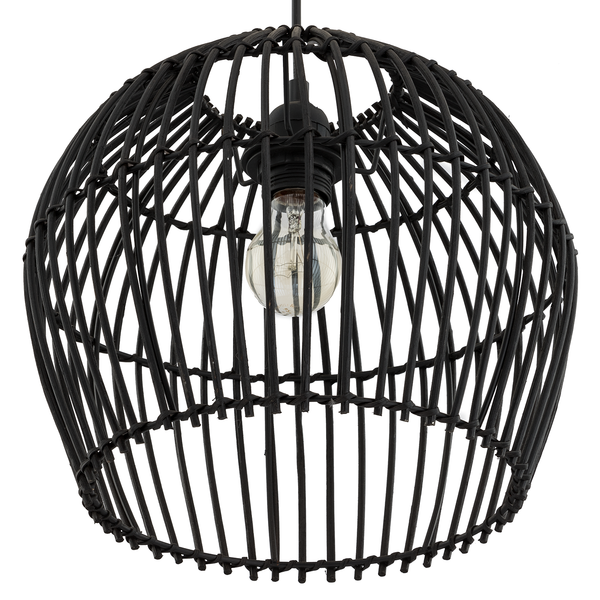 Pendelleuchte Apulien II - Rattan / Eisen - 1-flammig