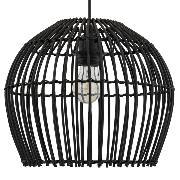 Pendelleuchte Apulien II - Rattan / Eisen - 1-flammig