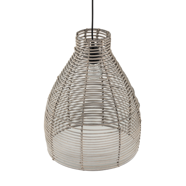 Pendelleuchte Amdal - Rattan / Eisen - 1-flammig