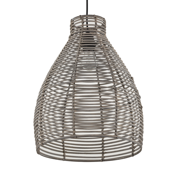 Pendelleuchte Amdal - Rattan / Eisen - 1-flammig