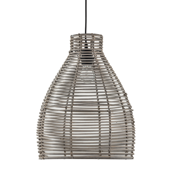 Pendelleuchte Amdal - Rattan / Eisen - 1-flammig