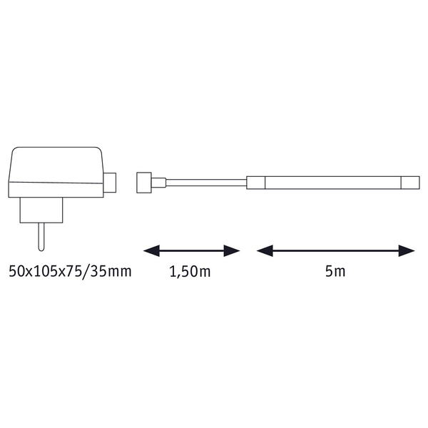 LED-Stripes Flow 5m II - Silikon - 1-flammig