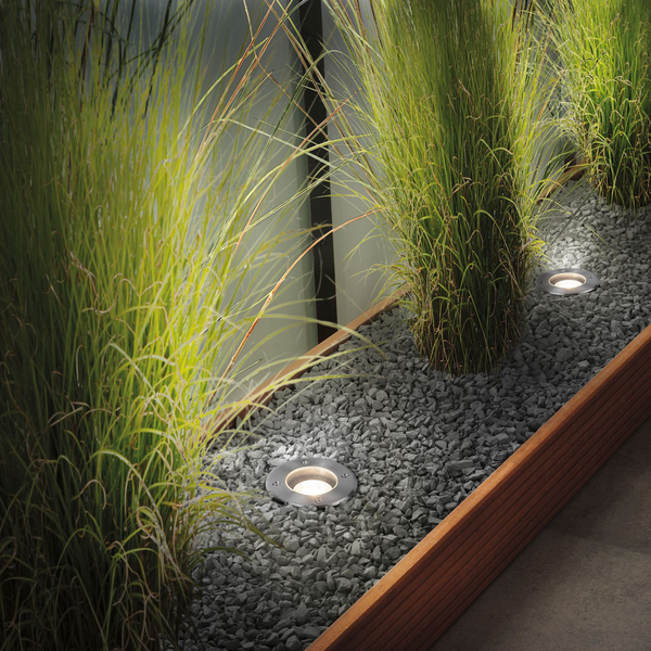 Einbauleuchte Adam - Edelstahl - 1-flammig