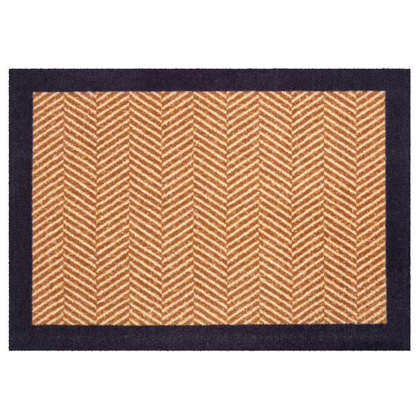 Fußmatte Herringbone - Polyamid - Beige - 60 x 85 cm