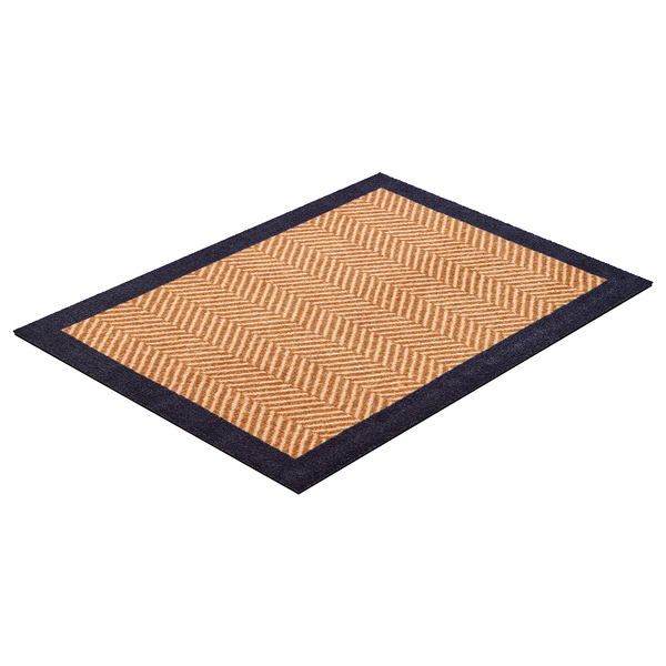 Fußmatte Herringbone - Polyamid - Beige - 60 x 85 cm