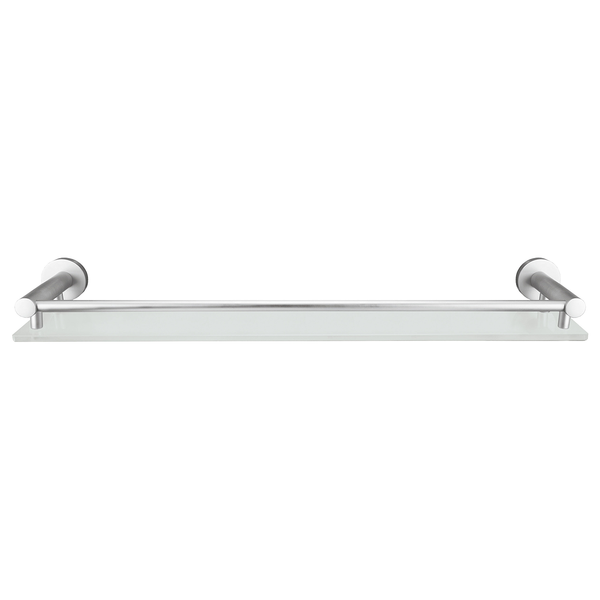 Ablage Apollo - Aluminium / Glas - Silber / Milchglas