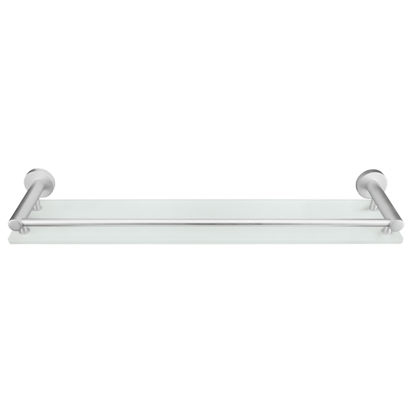 Ablage Apollo - Aluminium / Glas - Silber / Milchglas