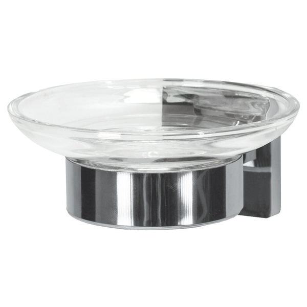 Seifenschale Luno - Polystyrol / Edelstahl - Clear