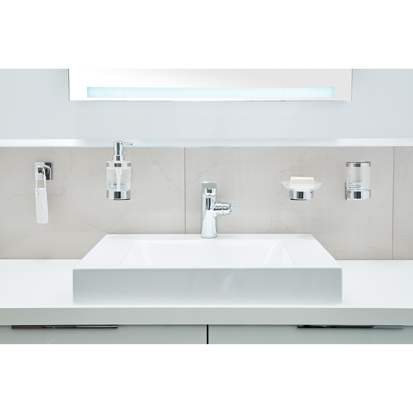 Seifenschale Luno - Polystyrol / Edelstahl - Clear