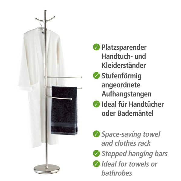 Handtuchständer Adiamo I - Stahl - Silber