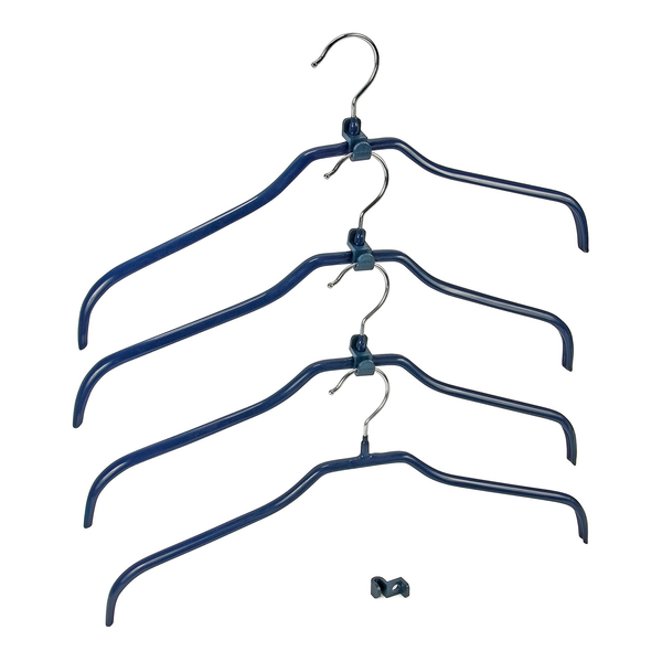 Kleiderbügel-Set Multi (12er-Set) - Chrom / Polypropylen - Silber