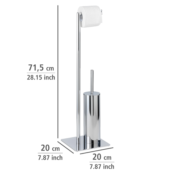 Stand WC-Garnitur Recco - Stahl - Chrom