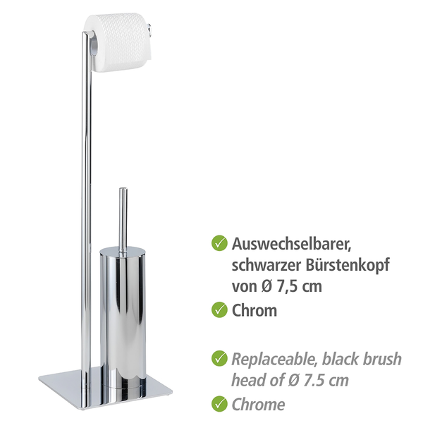 Stand WC-Garnitur Recco - Stahl - Chrom