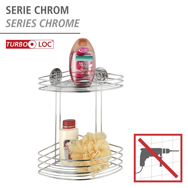 Turbo-Loc Eckregal Butono - Stahl - Chrom