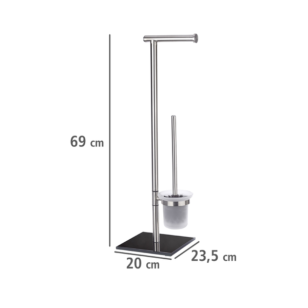 Stand WC-Garnitur Lima - Edelstahl - Silber