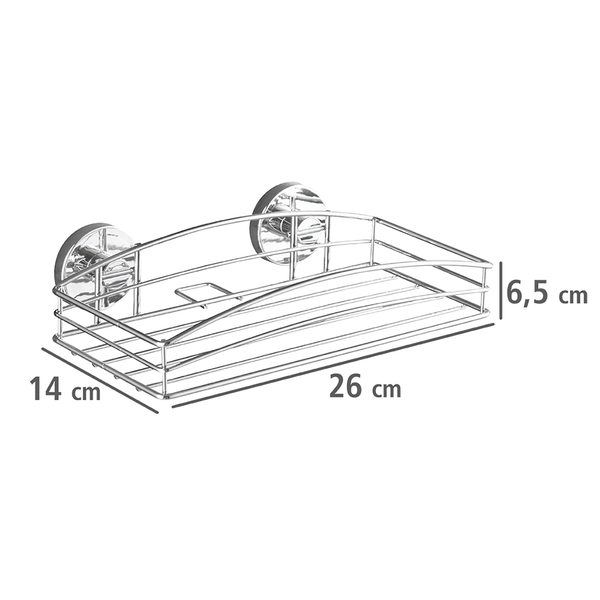 Vacuum-Loc Wandablage - Stahl - Chrom
