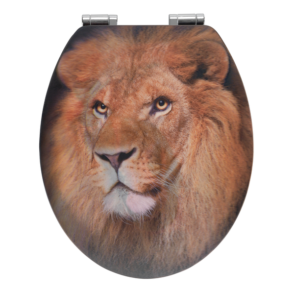 WC-Sitz Lion - MDF (Mitteldichte Holzfaserplatte) - Gelbbraun