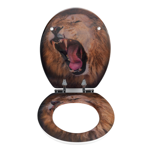 WC-Sitz Lion - MDF (Mitteldichte Holzfaserplatte) - Gelbbraun