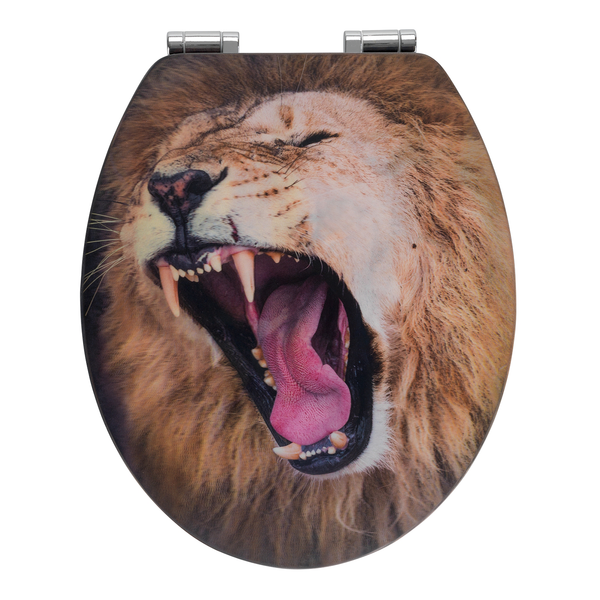WC-Sitz Lion - MDF (Mitteldichte Holzfaserplatte) - Gelbbraun