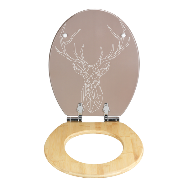 Premium WC-Sitz Stag - MDF (Mitteldichte Holzfaserplatte) - Braun