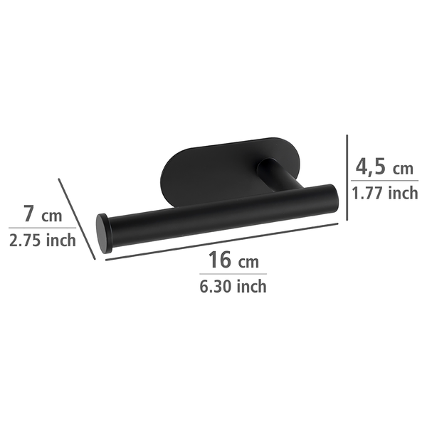 Toilettenpapierhalter Orea II - Edelstahl - Schwarz