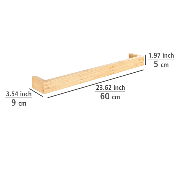 Handtuchstange Bambusa - Bambus - Natur - Breite: 60 cm