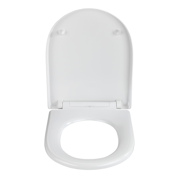 WC-Sitz Exclusive Nr. 10 - Edelstahl / Duroplas - Weiß