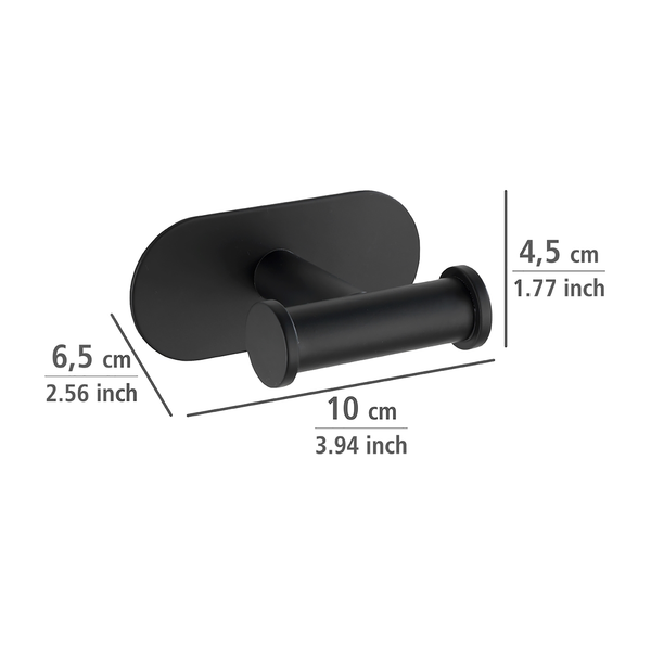 Wandhaken Duo Orea - Edelstahl - Schwarz - Schwarz