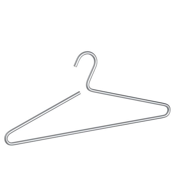 Kleiderbügel Lux (5er-Set) - Aluminium - Silber