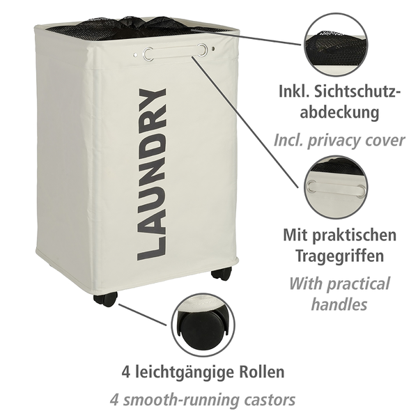 Wäschesammler Quadro - Polypropylen - Beige