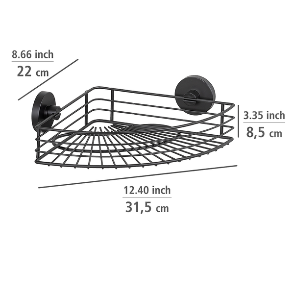 Eckablage Bari - Stahl - Schwarz