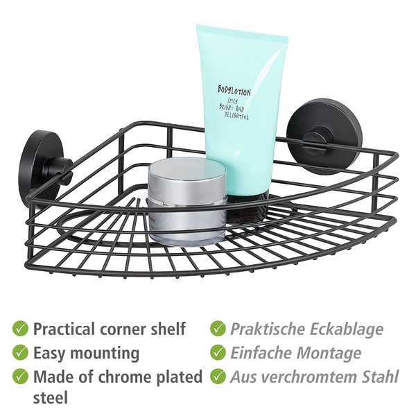 Eckablage Bari - Stahl - Schwarz