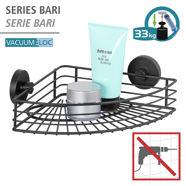 Eckablage Bari - Stahl - Schwarz