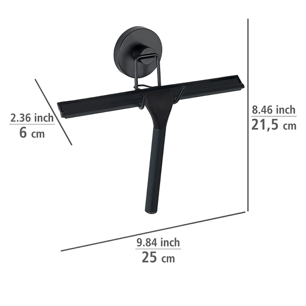 Duschabzieher Vacuum-Loc - Edelstahl - Schwarz