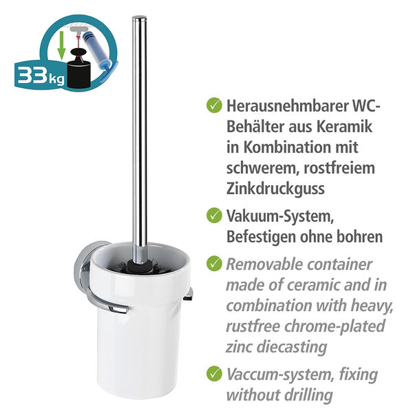 WC-Garnitur Capri - Zinkdruckguss / Keramik - Weiß
