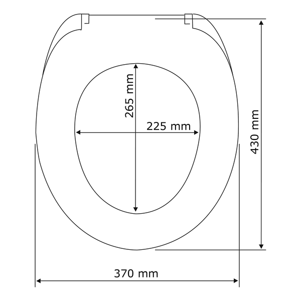 WC-Sitz Eiche - MDF (Mitteldichte Holzfaserplatte) - Grau